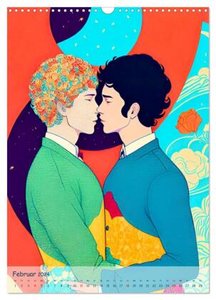 Schwule Liebe (Wandkalender 2024 DIN A3 hoch), CALVENDO Monatskalender