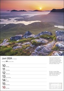 Schottland Wochenplaner 2024. Schön und praktisch: Terminkalender mit tollen Fotos von Schottland, Wochenkalendarium und Zitaten. Dekorativer Kalender für Organisatorisches