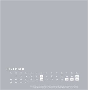 Premium-Bastelkalender silbergrau groß 2026