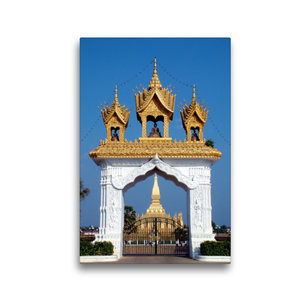 Premium Textil-Leinwand 30 cm x 45 cm hoch Vientiane, Laos