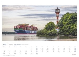 Hamburg Panorama Postkartenkalender 2023. Reise-Kalender mit 12 atemberaubenden Postkarten der Hansestadt. Städte-Kalender 2023. 23x17 cm. Querformat.