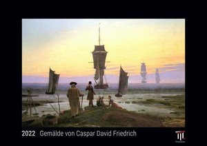 Gemälde von Caspar David Friedrich 2022 - Black Edition - Timokrates Kalender, Wandkalender, Bildkalender - DIN A4 (ca. 30 x 21 cm)