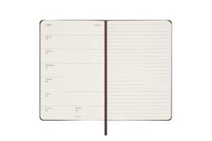 Moleskine 12 Monate Wochen Notizkalender 2024, Pocket/A6, Burgundrot
