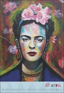 Frida Posterkalender 2024. Posterkalender mit ikonischen Motiven der Künstlerin. Kunst-Wandkalender 2024 als außergewöhnlicher Blickfang im Format 37 x 53,5 cm.