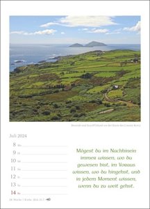 Irische Segenswünsche Wochenkalender 2024. Ein Foto-Kalender voll stärkender irischer Weisheiten. Jede Woche ein neues Zitat in einem kleinen Wandkalender