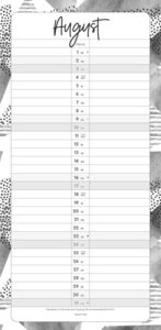 Alpha Edition - Termine für 2 Black & White 2025 Familienplaner, 22x45cm, Kalender mit 2 Spalten für Termine, Stickerbogen, 100-jährigem Kalender, Ferientermine DE/AT/CH und deutsches Kalendarium