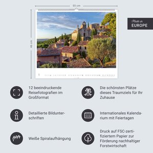 Provence Kalender 2026 - Blühende Lavendelfelder und malerische Dörfer