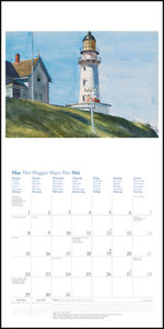Edward Hopper 2023 - Wand-Kalender - Broschüren-Kalender - 30x30 - 30x60 geöffnet - Kunst-Kalender