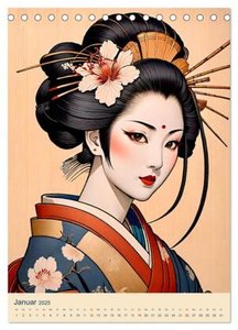 Japanische Geishas (Tischkalender 2025 DIN A5 hoch), CALVENDO Monatskalender