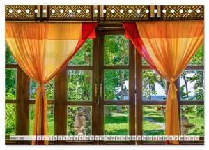 Himmlisch schlafen in Bali (Tischkalender 2024 DIN A5 quer), CALVENDO Monatskalender