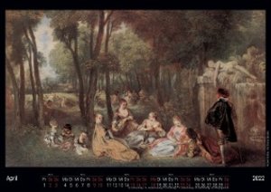 Antoine Watteau 2022 - Black Edition - Timokrates Kalender, Wandkalender, Bildkalender - DIN A4 (ca. 30 x 21 cm)