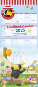 Der kleine Rabe Socke Familienkalender 2025 – Wandkalender – Familienplaner mit 5 Spalten – Format 22 x 49,5 cm