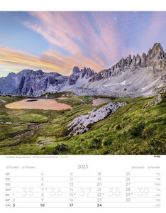 Weltnaturerbe Dolomiten Kalender 2023