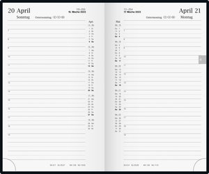rido/idé 7025012903  Tageskalender  Buchkalender  2023  Modell reise-merker  1 Seite = 1 Tag  Blattgröße 11,3 x 19,5 cm  Schaumfolien-Einband Catana  schwarz