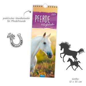 Trötsch Streifenkalender Pferde 2024 - Notizkalender