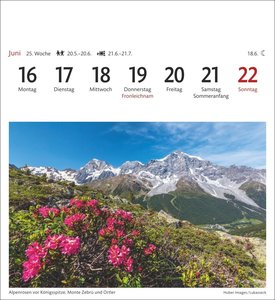 Südtirol Sehnsuchtskalender 2025 - Wochenkalender mit 53 Postkarten