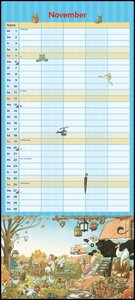 Die Kuh Lieselotte Familienkalender 2023 – Von Alexander Steffenmeier – Familienplaner mit 5 Spalten – Format 22 x 49,5 cm