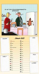 Uli Stein Küchenkalender 2025: Monatskalender für die Wand
