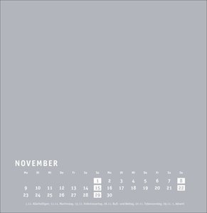 Premium-Bastelkalender silbergrau groß 2026