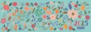 Tischquerkalender Blumenwiese 2025 – hübsches Blumendesign  – 29,7 x 10,5 cm – Spiralbindung  – mit viel Platz für Einträge