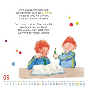 Kalendersprüche vom Sams 2025 – Lustige Reime von Paul Maar – Wandkalender mit Spiralbindung – DUMONT Quadratfomat 23 x 23