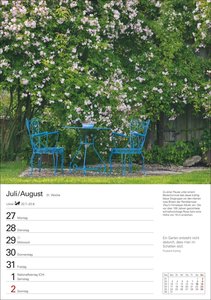 Gartenparadiese Wochenplaner 2026