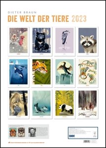 Dieter Braun: Die Welt der Tiere 2023 – Wandkalender – Poster-Format 50 x 70 cm