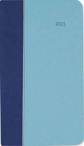 Taschenkalender Premium Air blau-azur 2023 - Büro-Kalender 9x15,6 cm - 1 Woche 2 Seiten - 128 Seiten - mit weichem Tucson-Einband - Alpha Edition