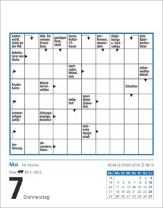 Kreuzworträtsel Tagesabreißkalender 2026