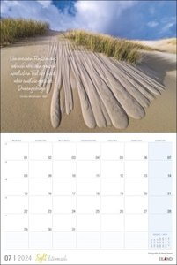 Sylt literarisch Mini-Broschurkalender 2024. Wandplaner-Kalender mit tollen Sylt-Fotos und Gedanken von Dichtern und Denkern zu ihrer Insel. Hochwertiger Fotokalender.