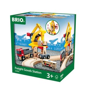 BRIO World 33280 Frachtverladestation – Eisenbahnzubehör für die BRIO Holzeisenbahn – Kleinkinderspielzeug empfohlen für Kinder ab 3 Jahren