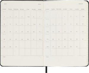 Moleskine 12 Monate Tageskalender 2024, Pocket/A6, Schwarz