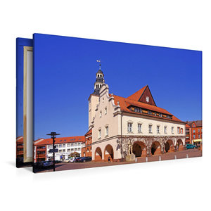 Premium Textil-Leinwand 120 cm x 80 cm quer Rathaus - Gardelegen