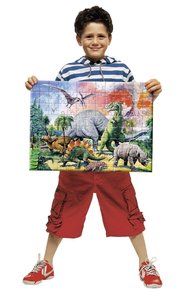 Ravensburger Kinderpuzzle - 10957 Unter Dinosauriern - Dino-Puzzle für Kinder ab 6 Jahren, mit 100 Teilen im XXL-Format