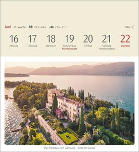 Das Glück liegt in Italien Postkartenkalender 2025 - Wochenkalender mit 53 Postkarten, 53 besondere Orte entdecken