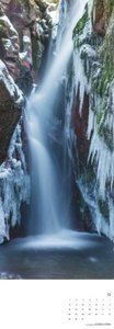 Wasserfälle 2025 - Foto-Kalender - King-Size - 34x98 - Waterfalls - Natur