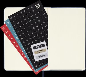 Moleskine 12 Monate Wochen Notizkalender 2024, Pocket/A6, Saphir