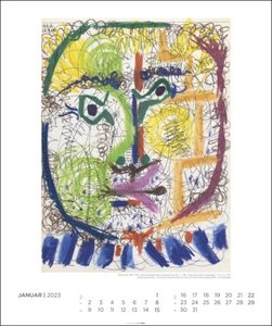 Pablo Picasso Kalender 2023: Arbeiten auf Papier zusammengestellt in einem großen Wandkalender. Werke des berühmten Künstlers in einem Wandkalender XXL.
