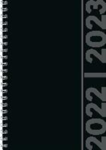 Collegetimer Black Label 2022/2023 - Schüler-Kalender A5 (15x21 cm) - schwarz - Ringbindung - Weekly - 224 Seiten - Terminplaner - Alpha Edition
