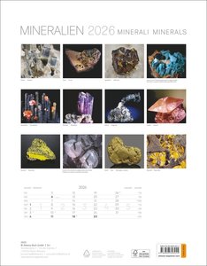 Mineralien Kalender 2026