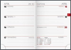 Wochenkalender, Taschenkalender, 2024, Jungle Leaves, Modell 731, Grafik-Einband