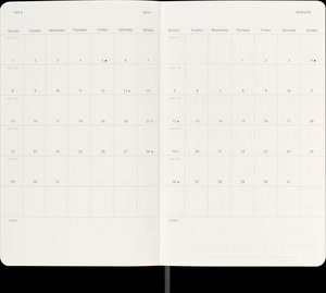 Moleskine 12 Monate Wochen Notizkalender 2024, Large/A5, Schwarz