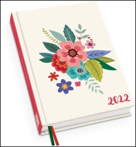 Blumenwiese Taschenkalender 2022 - Blumen-Design - Terminplaner mit Wochenkalendarium - Format 11,3 x 16,3 cm