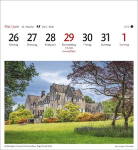 Schottland Sehnsuchtskalender 2025 - Wochenkalender mit 53 Postkarten
