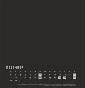 Premium-Bastelkalender schwarz groß 2025