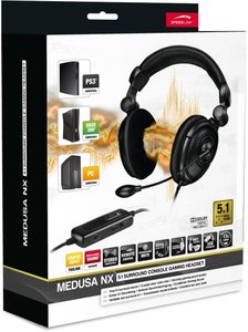 Medusa NX 5.1 Surround Console Gaming Headset für PC, PS3, Xbox 360, schwarz