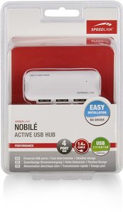 NOBILE Active USB Hub - 4-Port, weiss