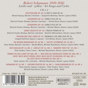 Lieder und -zyklen. Art Songs and Cycles, 4 Audio-CDs