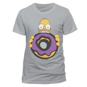 Homer Donut (T-Shirt,Grau,Größe XL)