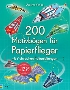 200 Motivbögen für Papierflieger